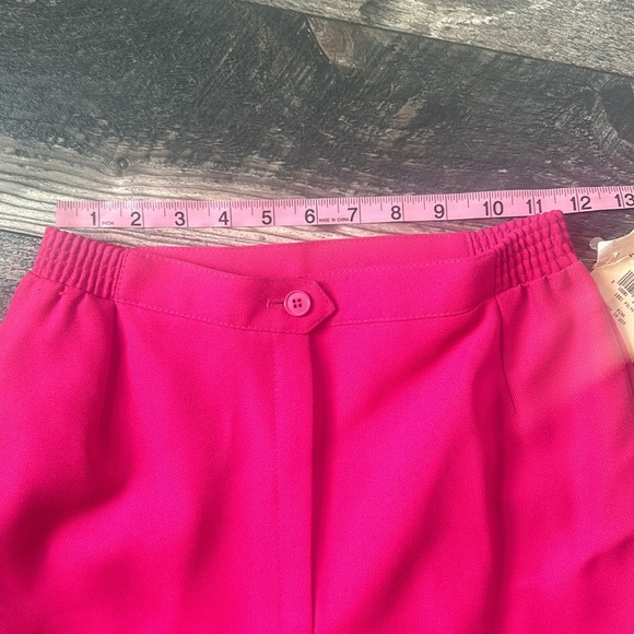 Vintage 70/80s Leslie Fay Haberdashery Hot Pink Polyester Pants NWT - Picture 8 of 8